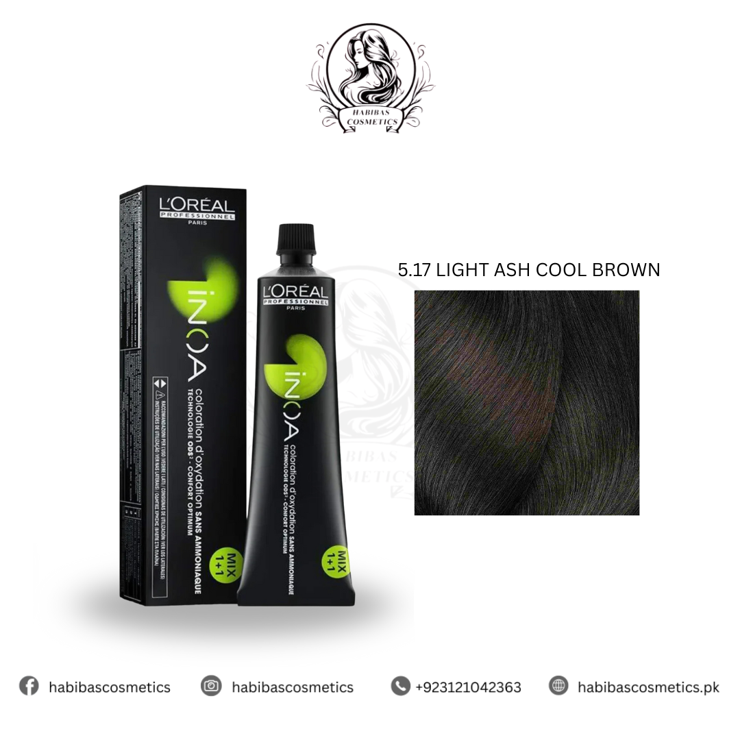 Loreal Professionnel Inoa Hair Color 5.17 LIGHT ASH COOL BROWN