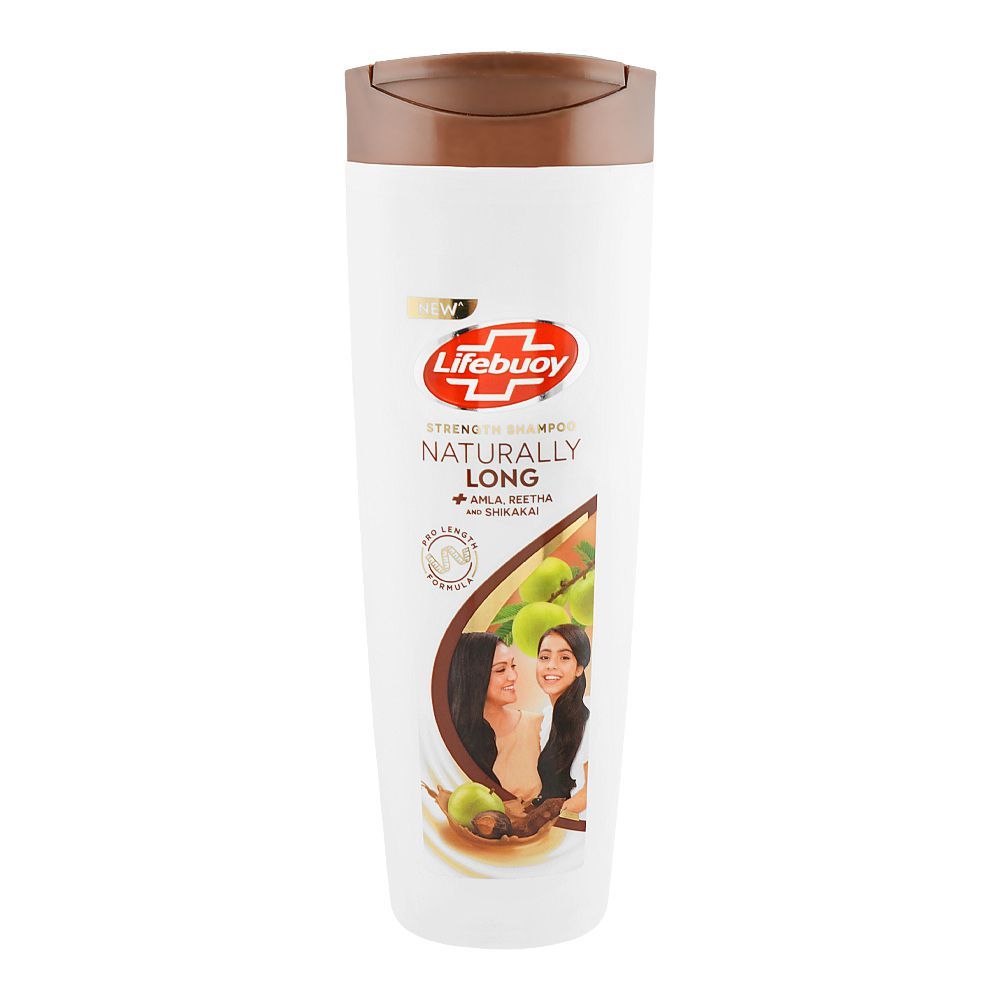 Lifebuoy Naturally Long Amla Reetha & Shikakai Pro Length Strength Shampoo, 370ml