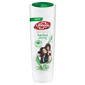 Lifebuoy Herbal Strong Milk Protein + Aloe Vera Strength Shampoo, 370ml