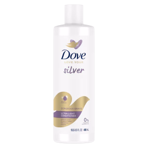 Dove Love Your Silver Gorgeous Grays Ultra-Light Conditioner, Paraben & Mineral Oil Free, For Volume & Radiant Hair, 400ml