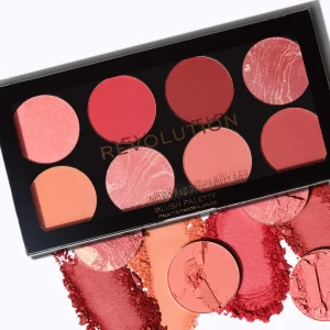 Makeup Revolution Ultra Blush Palette, Sunset Burst, 8-Pack