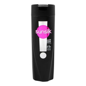 Sunsilk Black Shine Vita-Gloss Complex 30% Shampoo, Vitamin C & Ceramides, For Glossy Hair, 185ml