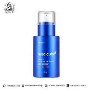Medicube One Day Exosome Shot 2000 30ml blue pump bottle with Lacto Exosome and AHA BHA PHA