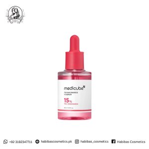 Medicube TXA Niacinamide 15 Serum 30ml bottle with pink dropper showing 15 percent Tranexamic Acid and Niacinamide for dark spots