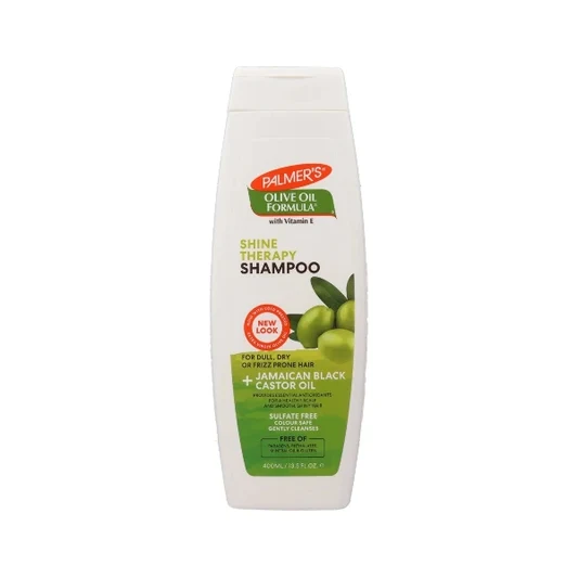 Palmer's Olive Oil Shine Therapy Shampoo With Jamaican Black + Castor Oil, For Dull, Dry Or Frizzy Prone Hair, 400ml