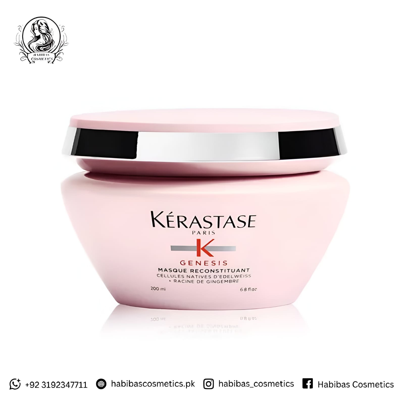 Kerastase Genesis Masque Reconstituant 200ml pink jar reconstructing hair mask for anti hair fall