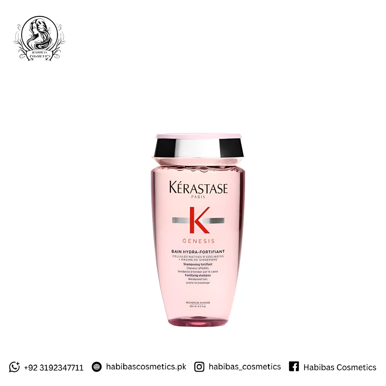 Kerastase Genesis Bain Hydra-Fortifiant 250ml pink bottle anti hair fall fortifying shampoo for oily hair