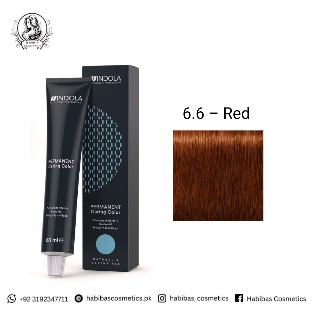 Indola Permanent Caring Color 60ml professional permanent hair color tube and box