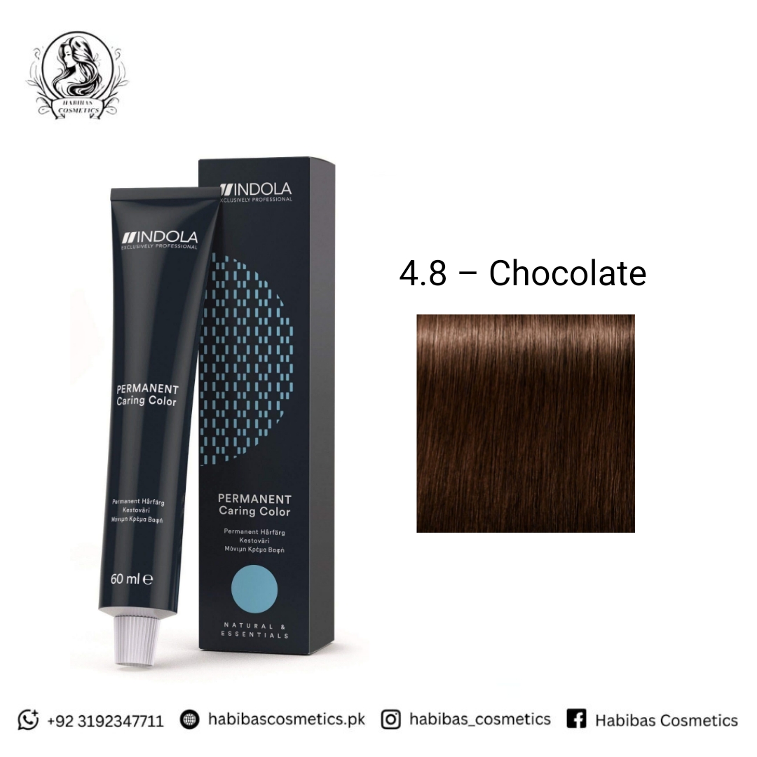 Indola Permanent Caring Color 60ml professional permanent hair color tube and box
