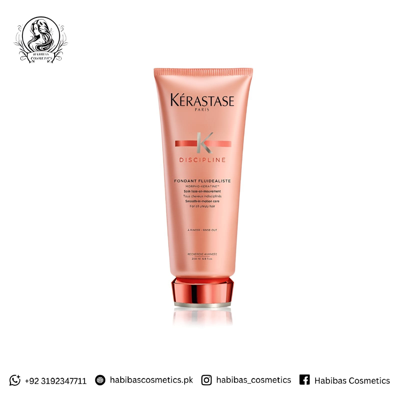 Kerastase Discipline Fondant Fluidéaliste Conditioner 200ml tube on white background