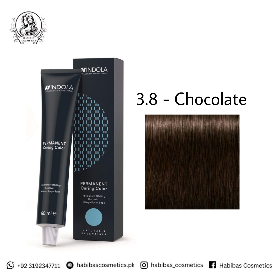 Indola Permanent Caring Color 60ml professional permanent hair color tube and box